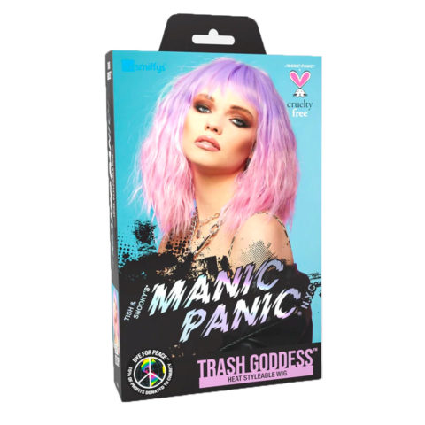 Manic Panic Perruque Fleurs du Mal Trash Goddess - perruque rose pastel et violet