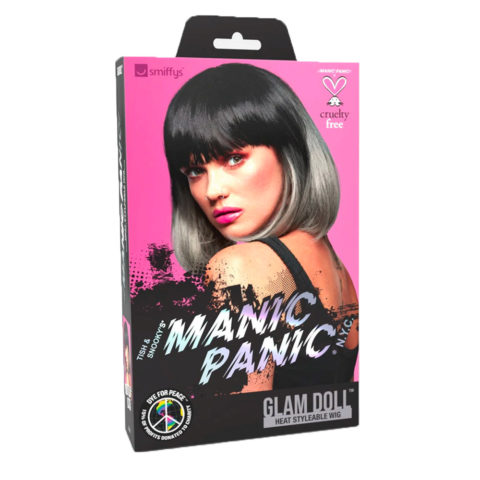 Manic Panic Alien Grey Ombre Glam Doll Wig - perruque noire et grise