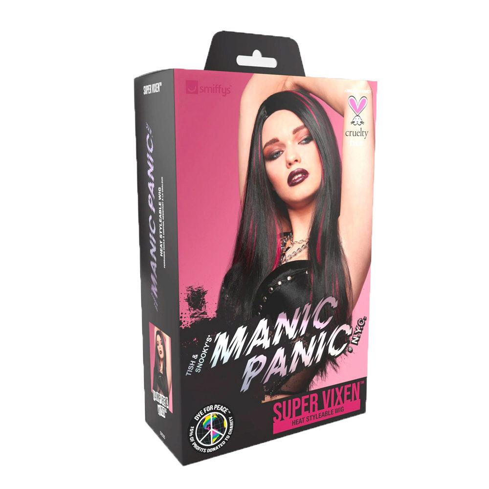 Manic Panic Vampire's Kiss Super Vixen Perruque - perruque noire
