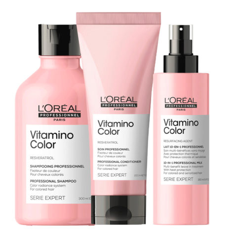 L'Oréal Professionnel Serie Expert Vitamino Color Shampoo300ml Conditioner200ml Spray10in1 190ml