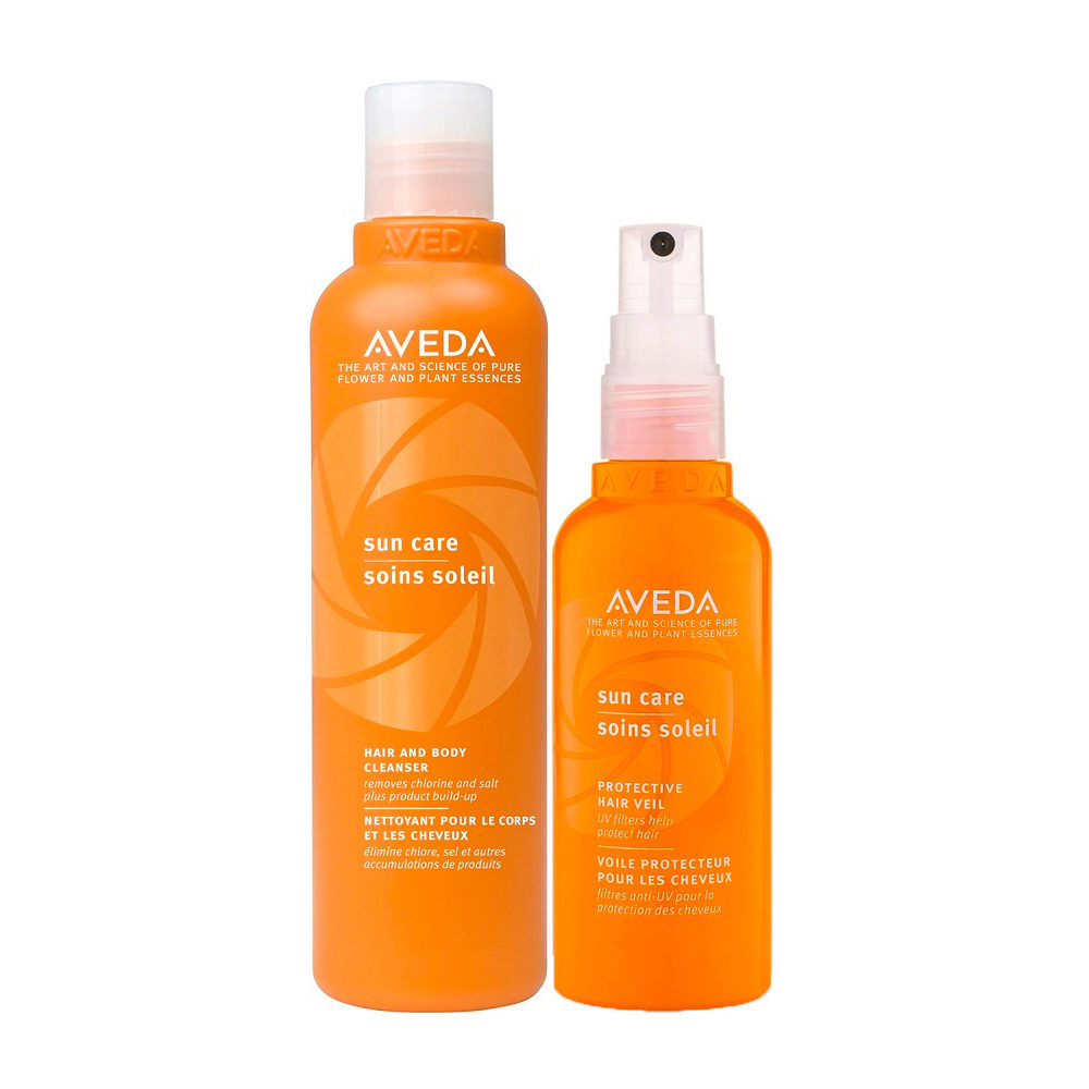 Aveda Sun Care Hair and Body Cleanser 250ml Protective Hair Veil 100ml