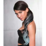 Hairdo Queue Color Splash Bleu 58cm -  queue bleu sur marron clair