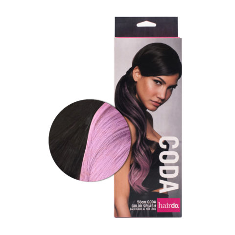 Hairdo Queue Color Splash Ebony / Lavander 58 cm - queue lavande sur noir