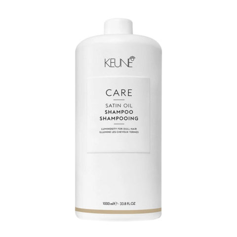 Care line Satin oil Shampooing 1000ml - Shampooing Huile