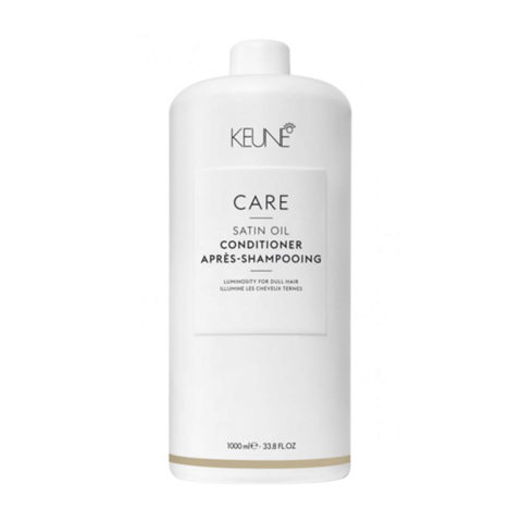 Care line Satin oil Conditioner 1000ml - après shampooing illumine les cheveux ternes