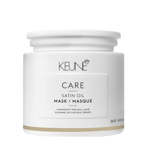 Care Line Satin Oil Mask 500ml - Masque Illuminateur Pour Cheveux Ternes Et Secs