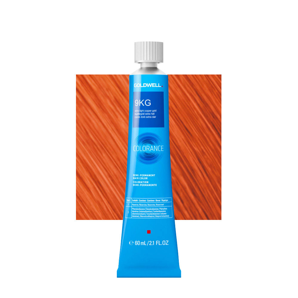 9KG Cuivre doré très clair Goldwell Colorance Warm reds tb 60ml