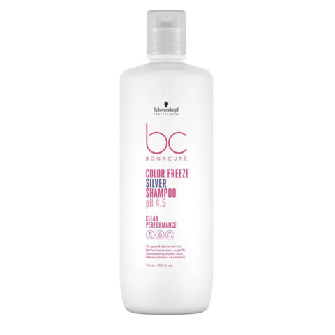 Schwarzkopf BC Bonacure Color Freeze Silver Shampoo pH 4.5 1000ml - shampooing pigmenté pour les tons froids
