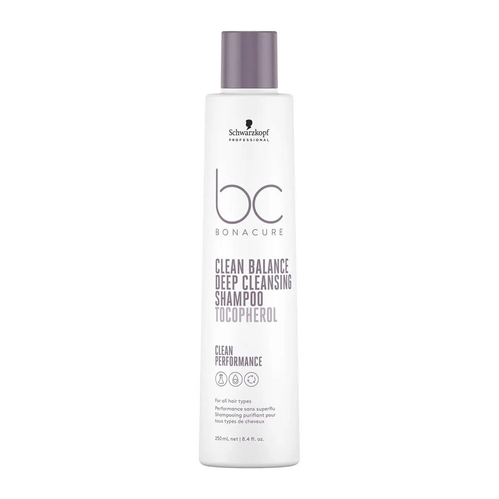 Schwarzkopf BC Clean Balance Deep Cleans Shampoo Tecopherol 250ml - shampooing nettoyage en profondeur