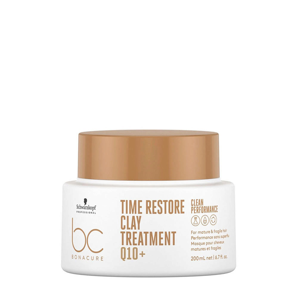 Schwarzkopf BC Bonacure Time Restore Clay Treatment Q10+ 200ml -  masque pour cheveux matures