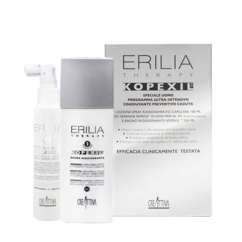 Creattiva Erilia Kopexil Coffret  Lotion 100 ml Bain Réoxygénant 250 ml