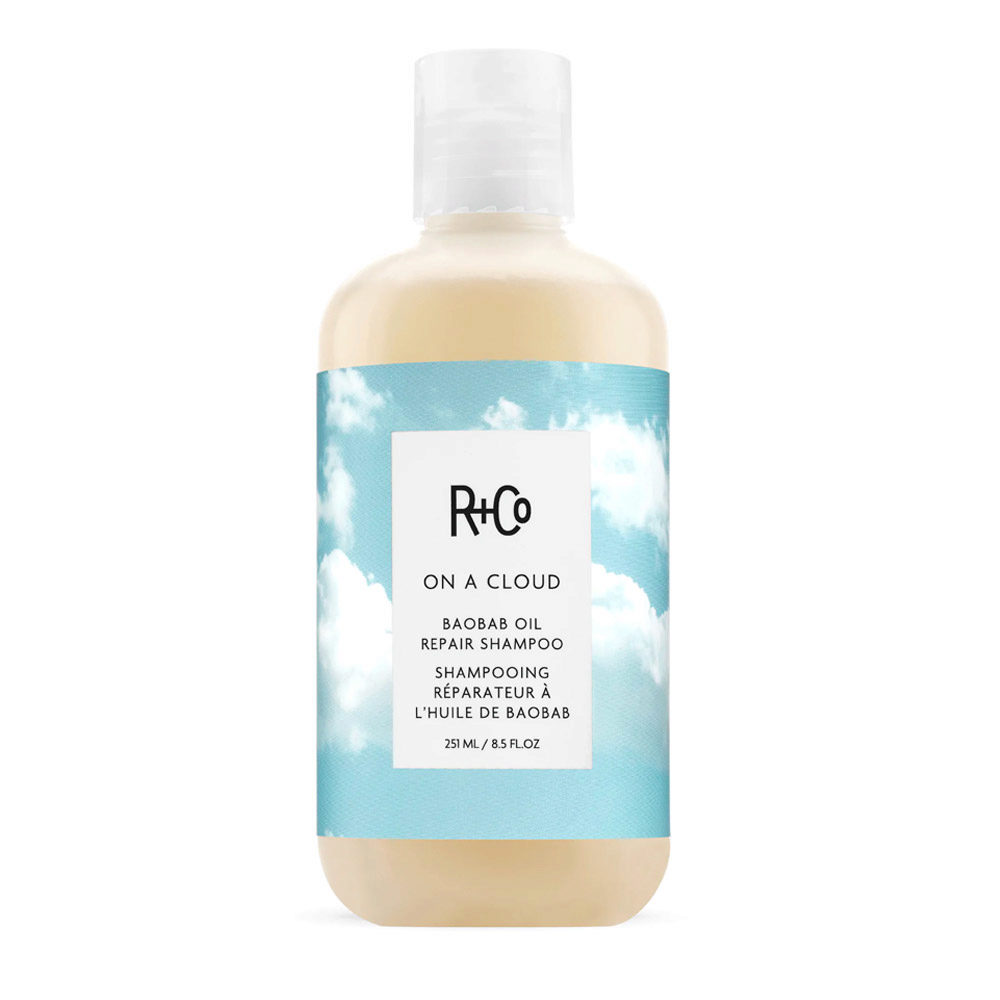 R+Co On A Cloud Baobab Oil Repair Shampoo 251ml -  shampooing pour cheveux endommagés