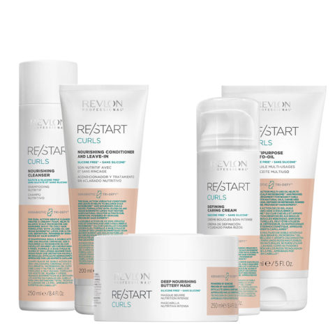 Restart Curly Shampoo250ml Conditioner250ml Mask250ml Defining Cream150ml Oil150ml