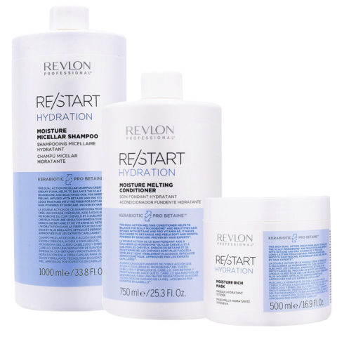 Restart Hydration Shampoo1000ml Conditioner750ml Mask500ml