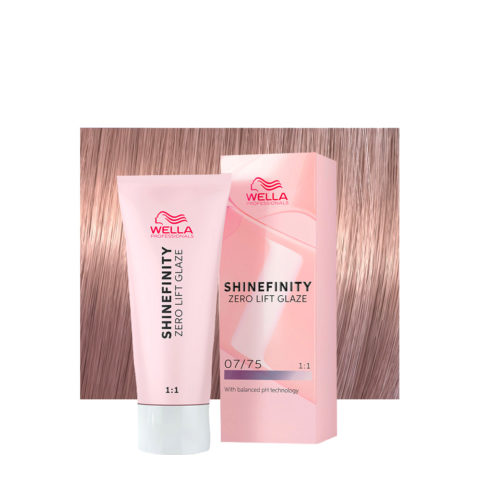 Shinefinity Raspberry Latte 07/75 Blond Moyen Sable Acajou 60ml - coloration demi-permanente