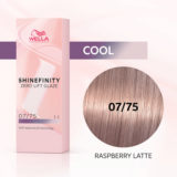 Wella Shinefinity Raspberry Latte 07/75 Blond Moyen Sable Acajou 60ml - coloration demi-permanente