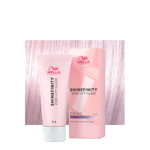 Wella Shinefinity Pink Shimmer 09/65 Blond Très Clair Violet Acajou 60ml - coloration demi-permanente