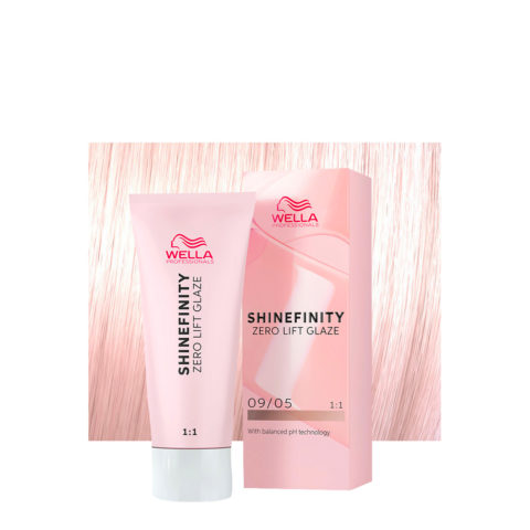 Wella Shinefinity Silk Blush 09/05 Blond Très Clair Acajou Naturel  60 ml - coloration demi-permanente