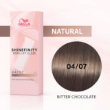 Wella Shinefinity Bitter Chocolate 04/07 Brun Moyen Sable Naturel 60ml - coloration demi-permanente