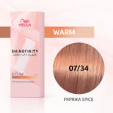 Wella Shinefinity Paprika Spice 07/34 Blond Cuivré Moyen Doré 60 ml - coloration demi-permanente
