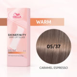 Wella Shinefinity Caramel Espresso 05/37 Châtain Clair Sable Doré 60ml - coloration demi-permanente