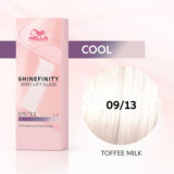Wella Shinefinity Toffee Milk 09/13 Blond Très Clair Cendré Doré 60ml - coloration demi-permanente