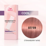 Wella Shinefinity Strawberry Wine 07/59 Blond Moyen Acajou Cendrè 60ml - coloration demi-permanente