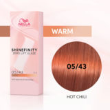 Wella Shinefinity Hot Chili 05/43 Brun Cuivré Doré 60ml - coloration demi-permanente