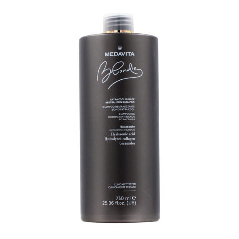 Medavita Extra Cool Blonde Neutralizing Shampoo 750ml - shampooing neutralisant pour cheveux blonds