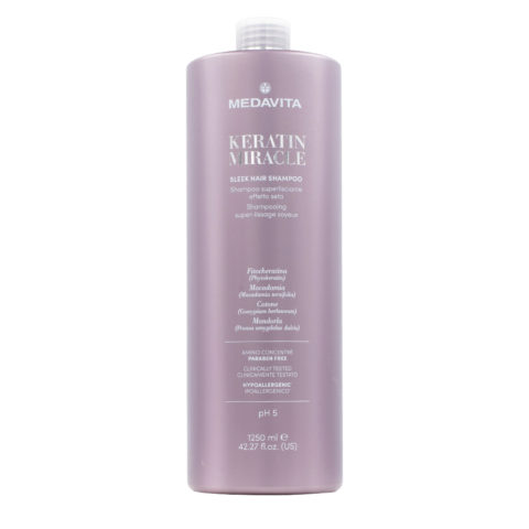 Lunghezze Keratin Miracle Sleek Hair Shampoo 1250ml - shampooing lissant