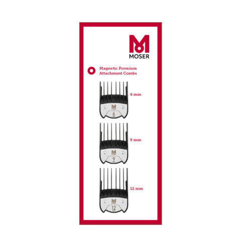 Box Magnetic Premium - boîte de 3 contre-peignes magnétiques de 6/9/12 mm