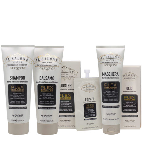 Alfaparf Il Salone Plex Rebuilder Shampoo 250ml Booster 4x15ml Conditioner 250ml Mask 250ml Oil 100ml