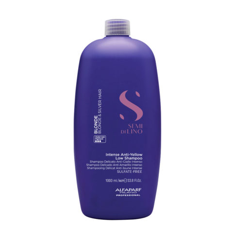 Alfaparf Milano Semi di Lino Blonde Anti Yellow Low Shampoo 1000ml - shampooing doux anti-jaune