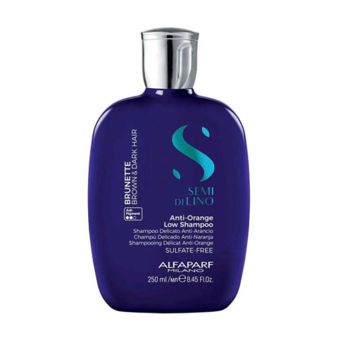 Alfaparf Milano Semi di Lino Brunette Anti-Orange Low Shampoo 250ml - shampooing doux anti-orange