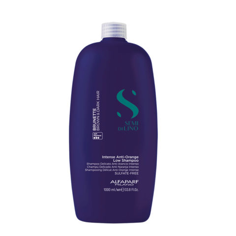 Alfaparf Milano Semi di Lino Brunette Anti-Orange Low Shampoo 1000ml - shampooing doux anti-orange