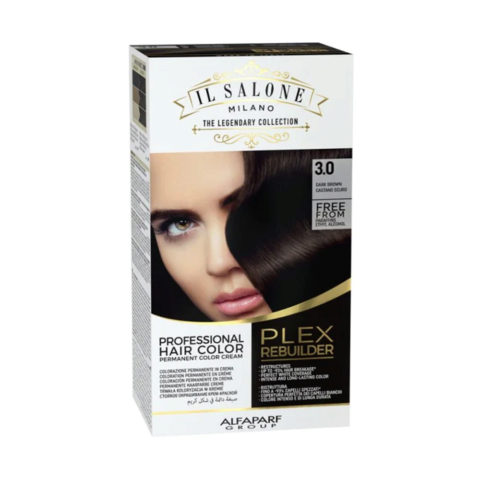 Il Salone Plex Rebuilder Color Kit 3.0 Brun Foncé - coloration permanente en crème