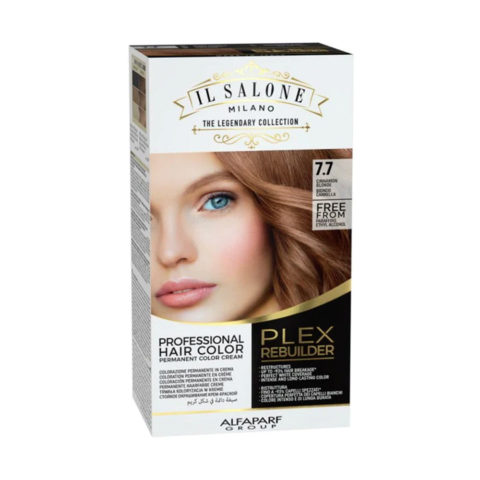 Alfaparf Milano Il Salone Plex Rebuilder Color Kit 7.7 Blonde Cannelle - coloration permanente en crème