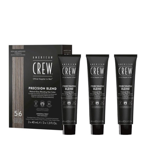 American Crew Precision Blend Moyen Ash 3x40ml 5/6 - teinture cheveux et barbe