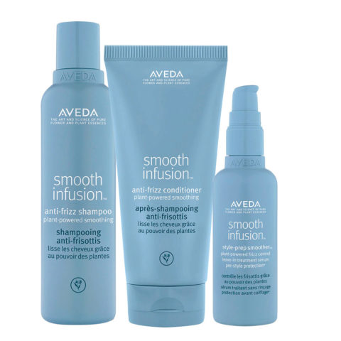 Smooth Infusion Anti-Frizz Shampoo 200ml Conditioner 200ml Style Prep Smoother 100ml