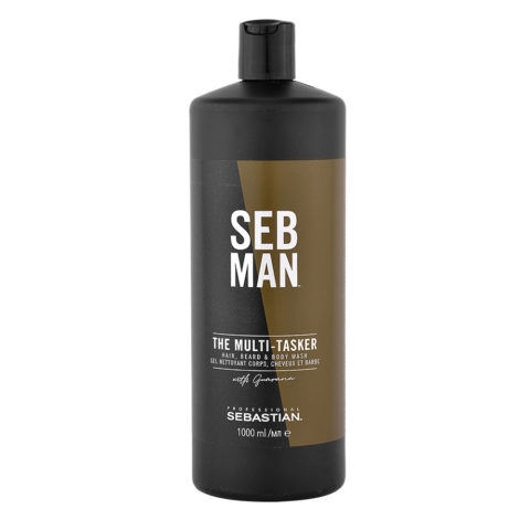 Sebastian Man The Multitasker Hair Beard & Body Wash 1000ml - Shampooing 3 en 1