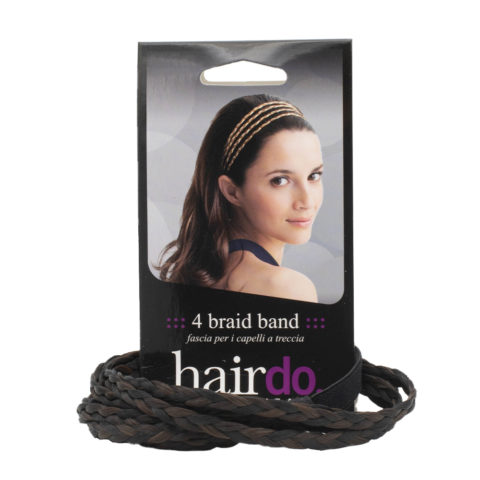 Hairdo 4 Braid Band Noir/Marron foncé - bandeaux élastiques pour cheveux