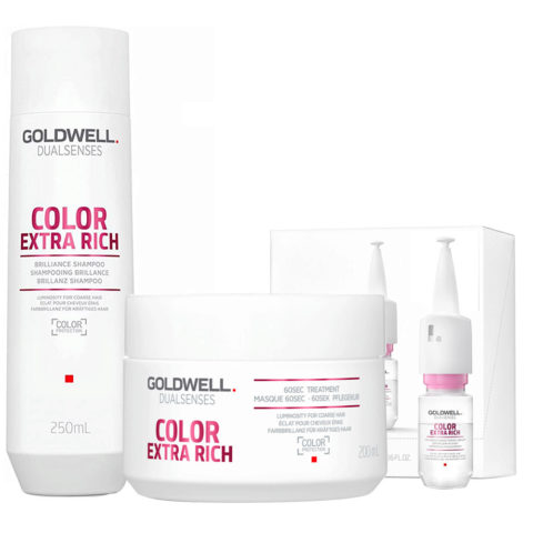 Goldwell Dualsenses Color Extra Rich Brilliance Shampooing 250ml Masque 200ml Serum 12x18m colorès gros