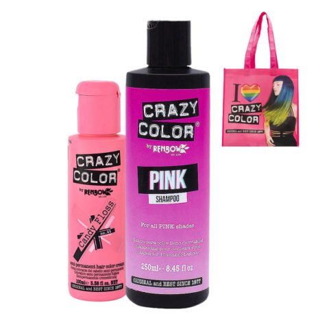Crazy Color Candy Floss no 65, 100ml Shampoo Pink 250ml + Shopper Cadeau