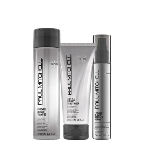 Paul Mitchell Forever Blonde Shampoo 250ml Conditioner 200ml Dramatic Repair 150ml