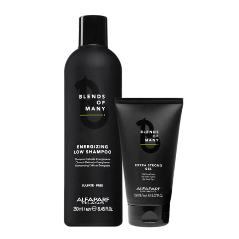 Milano Blends Of Many Energizing Low Shampoo 250ml Extra Strong Gel 150ml