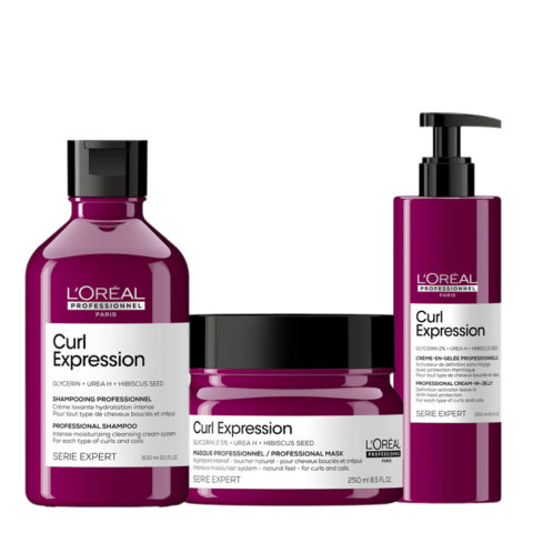 Curl Expression Shampoo 300ml  Masque 250ml Active Jell 250ml