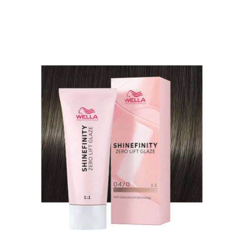 Shinefinity Natural Base 04/0 Châtain Moyen Chaud Naturel 60ml - coloration demi-permanente