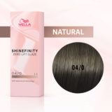 Wella Shinefinity Natural Base 04/0 Châtain Moyen Chaud Naturel 60ml - coloration demi-permanente