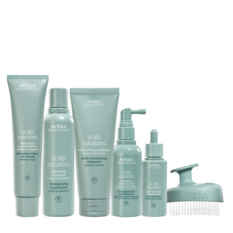Aveda Scalp Solutions Treatment 150ml Shampoo 200ml Conditioner 200ml  Protective Mist 100ml Serum 50ml Scalp Massager