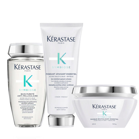 Symbiose Puretè Shampoo 250ml Fondant Apaisant Essentiel 200ml Masque Revitalisant Essential 200ml